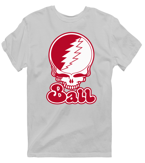 Ball Stealie Premium Unisex T-Shirt — Design: Ball State University — Sport Grey