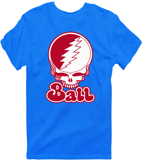 Ball Stealie Premium Unisex T-Shirt — Design: Ball State University — Royal