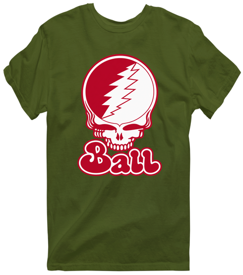 Ball Stealie Premium Unisex T-Shirt — Design: Ball State University — Military Green