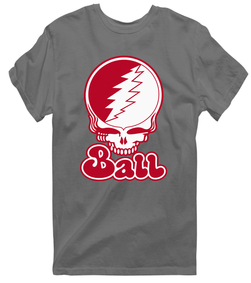 Ball Stealie Premium Unisex T-Shirt — Design: Ball State University — Charcoal