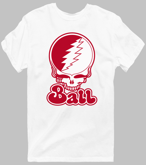 Ball Stealie Premium Unisex T-Shirt — Design: Ball State University — White