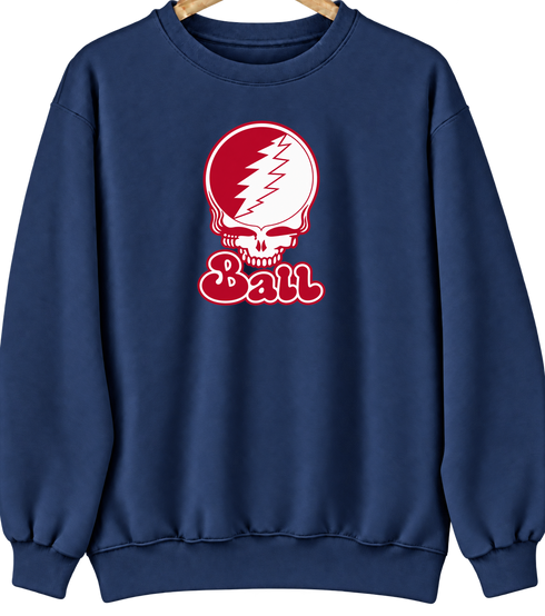 Ball Stealie Premium Unisex Crewneck — Design: Ball State University — Navy
