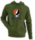 Baltimore Baseball Stealie Grateful Dead Hoodie — Baltimore Orioles — Military Green