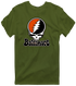 Baltimore Baseball Stealie Grateful Dead T-Shirt — Baltimore Orioles — Military Green