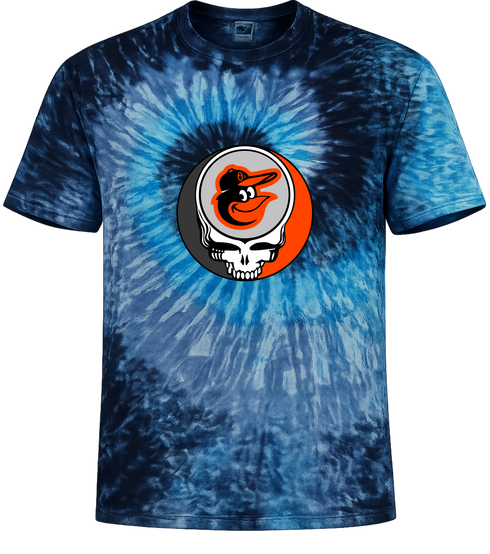 Baltimore Orioles Bird Stealie Tie-Dye T-Shirt