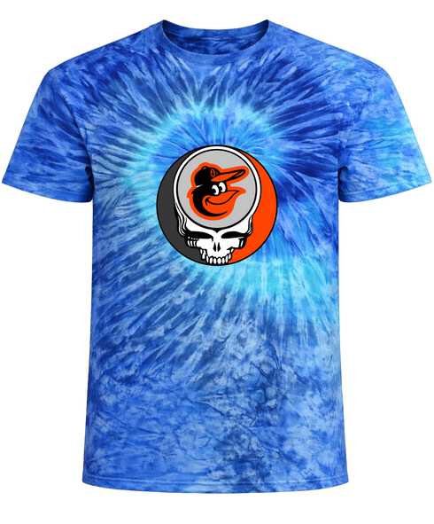 Baltimore Orioles Bird Stealie Tie-Dye T-Shirt