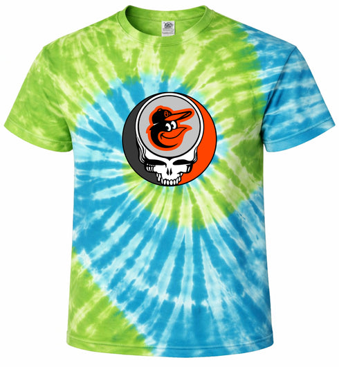 Baltimore Orioles Bird Stealie Tie-Dye T-Shirt
