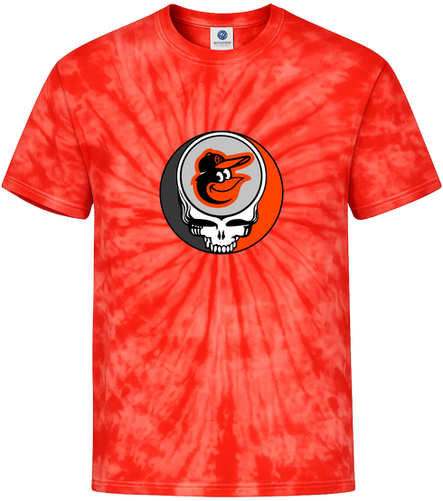 Baltimore Orioles Bird Stealie Tie-Dye T-Shirt