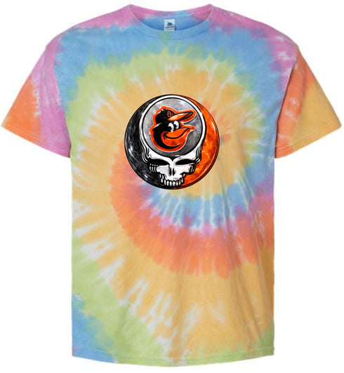Baltimore Orioles Crystal Stealie Tie-Dye T-Shirt
