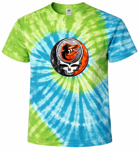 Baltimore Orioles Crystal Stealie Tie-Dye T-Shirt