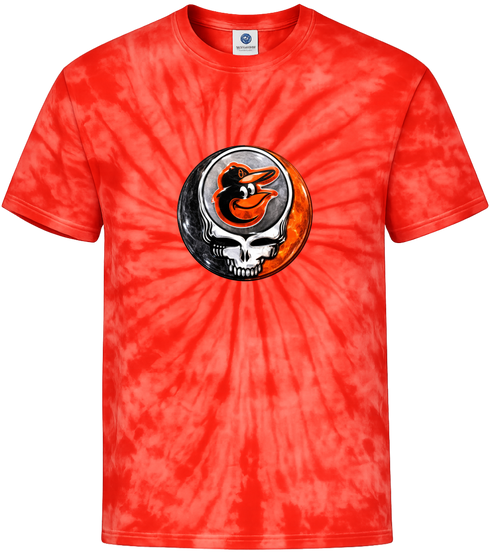 Baltimore Orioles Crystal Stealie Tie-Dye T-Shirt