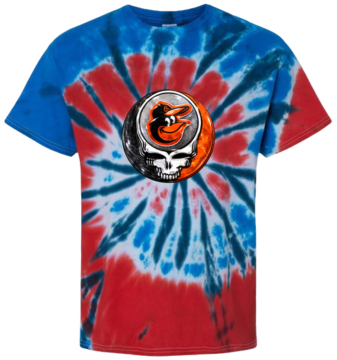 Baltimore Orioles Crystal Stealie Tie-Dye T-Shirt