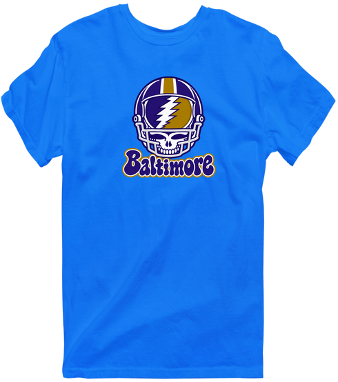 Baltimore Helmet Stealie Premium Unisex T-Shirt — Baltimore Ravens — Royal