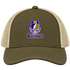 Baltimore Helmet Stealie Premium Unisex Trucker Cap — Baltimore Ravens — Moss/Khaki