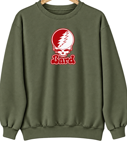 Bard Stealie Premium Unisex Crewneck — Design: Bard College — Military Green
