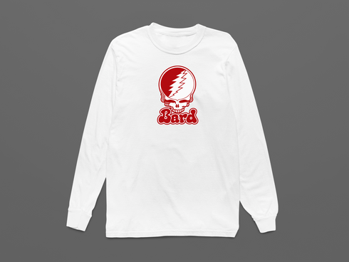 Bard Stealie Premium Unisex Long-Sleeve — Design: Bard College — White