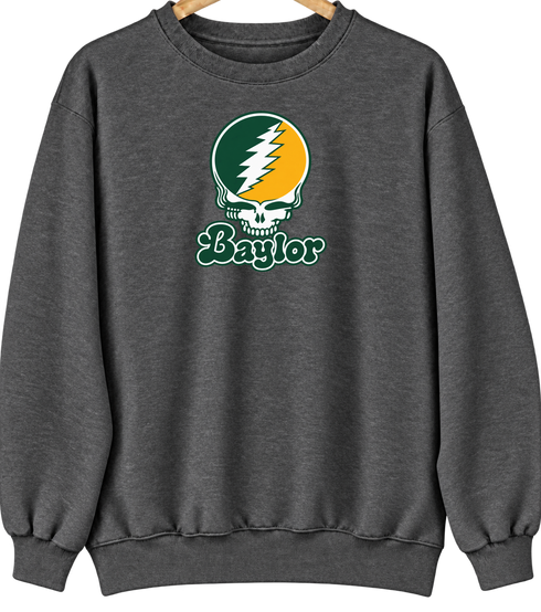 Baylor Stealie Premium Unisex Crewneck — Dark Heather