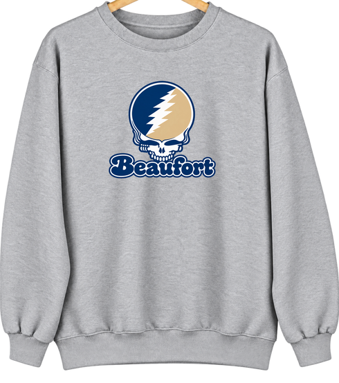 Beaufort Stealie Premium Unisex Crewneck — Design: South Carolina Beaufort University of — Sport Grey