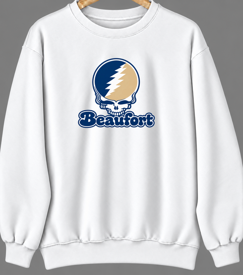 Beaufort Stealie Premium Unisex Crewneck — Design: South Carolina Beaufort University of — White