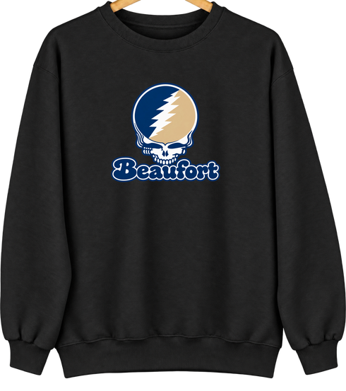 Beaufort Stealie Premium Unisex Crewneck — Design: South Carolina Beaufort University of — Black