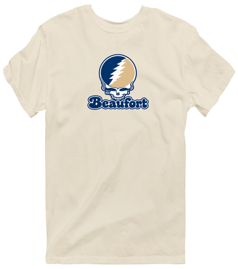 Beaufort Stealie Premium Unisex T-Shirt — Design: South Carolina Beaufort University of — Sand