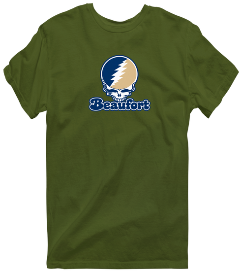 Beaufort Stealie Premium Unisex T-Shirt — Design: South Carolina Beaufort University of — Military Green