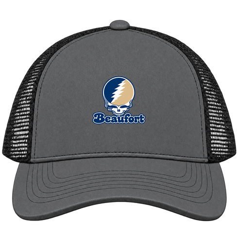 Beaufort Stealie Premium Unisex Trucker Cap — Design: South Carolina Beaufort University of — Charcoal/Black