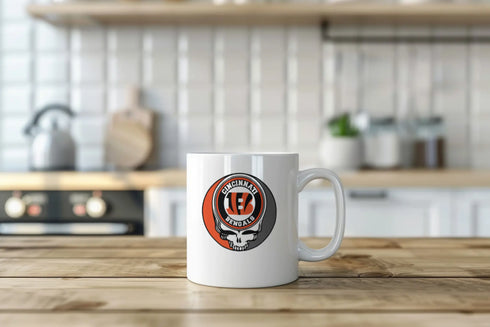 Grateful Dead - Cincinnati Bengals Stealie 15 Ounce Coffee Mug - StealieShop