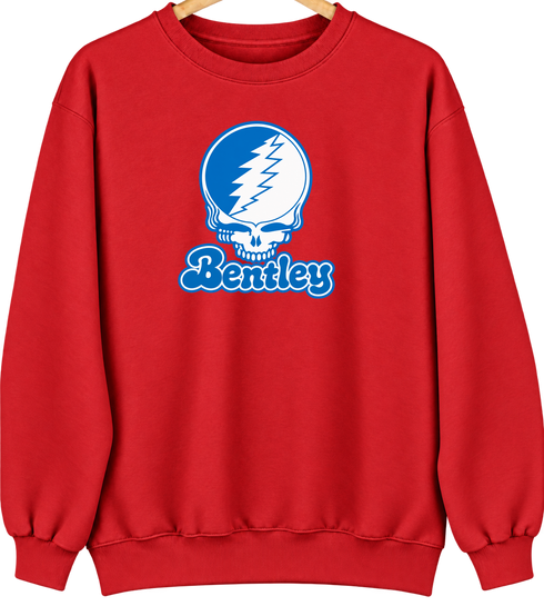 Bentley Stealie Premium Unisex Crewneck — Design: Bentley University — Red