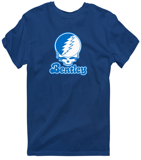 Bentley Stealie Premium Unisex T-Shirt — Design: Bentley University — Navy