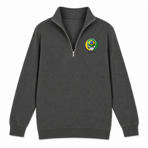 Brazil FIFA World Cup - Premium Grateful Dead Quarter-Zip Pullover - Charcoal - 6
