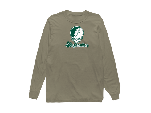 Binghamton Stealie Premium Unisex Long-Sleeve — Design: Binghamton University — Sandstone
