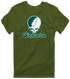 Binghamton Stealie Premium Unisex T-Shirt — Design: Binghamton University — Military Green
