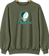 Binghamton Stealie Premium Unisex Crewneck — Design: Binghamton University — Military Green