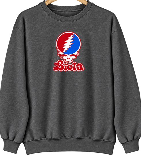 Biola Stealie Premium Unisex Crewneck — Design: Biola University — Dark Heather