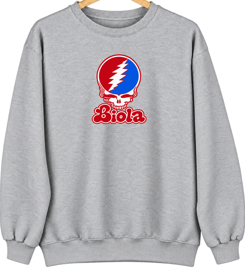 Biola Stealie Premium Unisex Crewneck — Design: Biola University — Sport Grey
