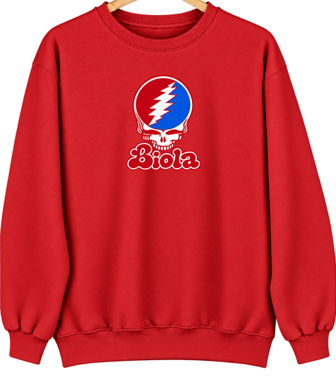 Biola Stealie Premium Unisex Crewneck — Design: Biola University — Red