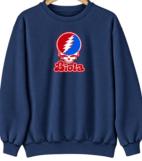 Biola Stealie Premium Unisex Crewneck — Design: Biola University — Navy