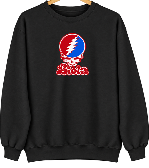 Biola Stealie Premium Unisex Crewneck — Design: Biola University — Black