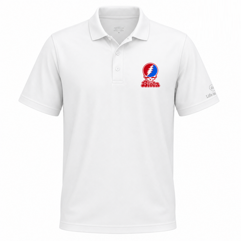 Biola Stealie Premium Unisex Polo — Design: Biola University — White