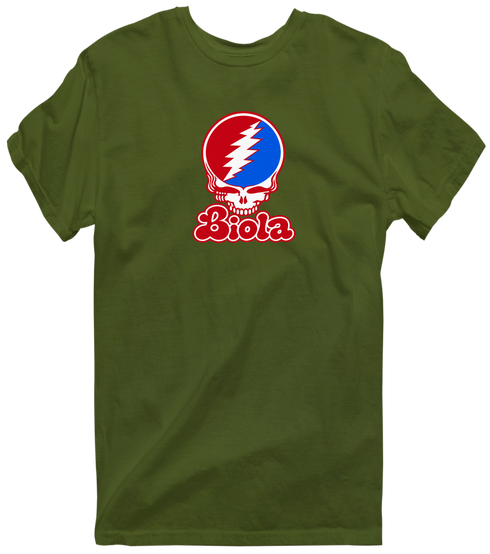 Biola Stealie Premium Unisex T-Shirt — Design: Biola University — Military Green
