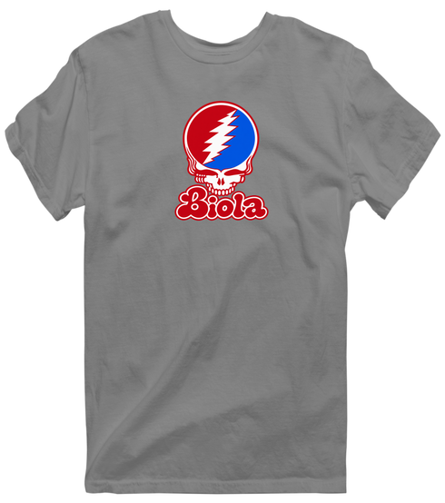 Biola Stealie Premium Unisex T-Shirt — Design: Biola University — Dark Heather