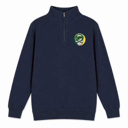 Skidmore Lacrosse - Premium Grateful Dead Quarter-Zip Pullover - Navy - 3