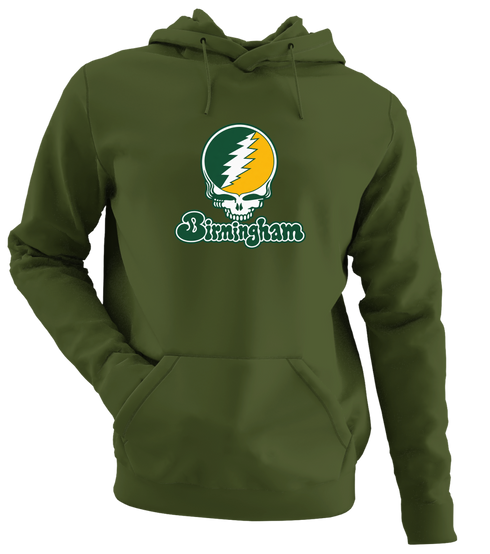 Birmingham Stealie Premium Unisex Hoodie — Design: Alabama at Birmingham University of — Military Green