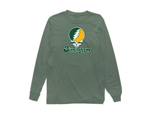 Birmingham Stealie Premium Unisex Long-Sleeve — Design: Alabama at Birmingham University of — Light Green