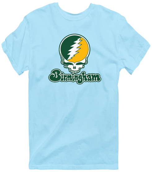 Birmingham Stealie Premium Unisex T-Shirt — Design: Alabama at Birmingham University of — Light Blue