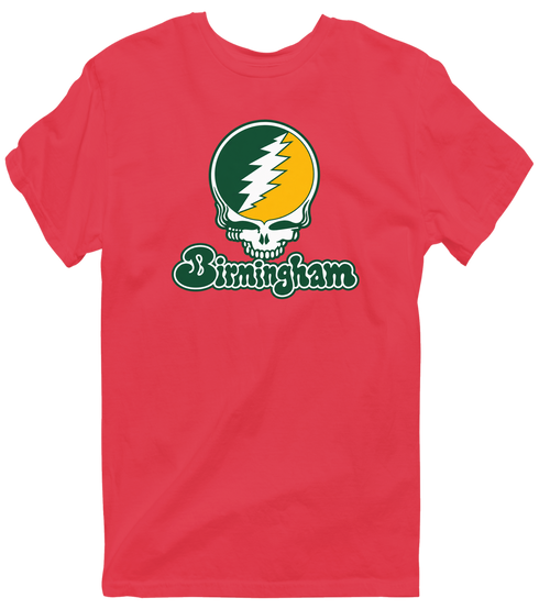 Birmingham Stealie Premium Unisex T-Shirt — Design: Alabama at Birmingham University of — Heather Red