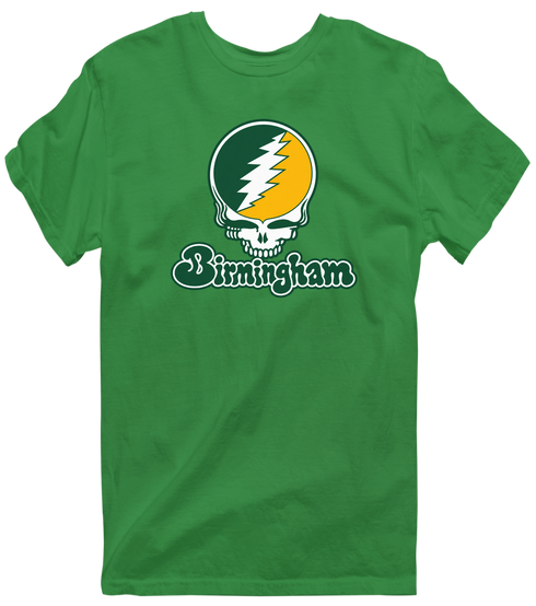 Birmingham Stealie Premium Unisex T-Shirt — Design: Alabama at Birmingham University of — Irish Green