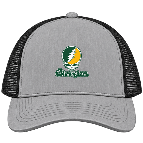 Birmingham Stealie Premium Unisex Trucker Cap — Design: Alabama at Birmingham University of — Heather Grey/Black