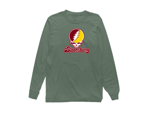 Bloomsburg Stealie Premium Unisex Long-Sleeve — Design: Bloomsburg University — Light Green
